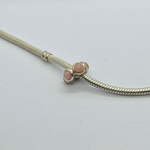 Retired Rare Pandora Pink Opal Cabochon Charm - Picture 2 of 8